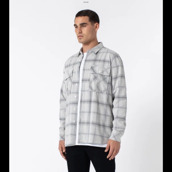 Zanerobe Work Cord LS Shirt LT Grey Sz: XL - Picture 9 of 10